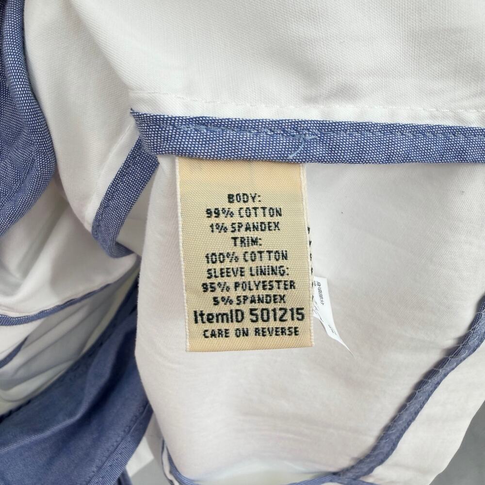 L.L. Bean NWT White Cotton Classic Transitional Single Breasted Pockets Blazer - Picture 7 of 8